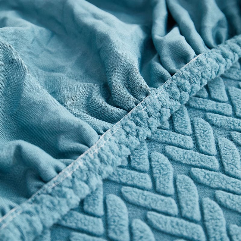 Azzurro cielo - Fodera in pile per cuscini di divano - Motivo Wool