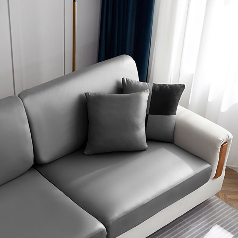 Grigio - 1 pezzo - Fodere di Cuscino in Similpelle Impermeabile 40x40cm
