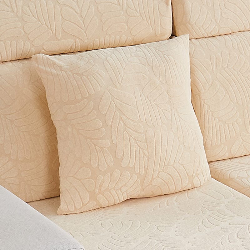 Beige Motivo Palma - 1 pezzo - Fodere di Cuscino 45x45cm