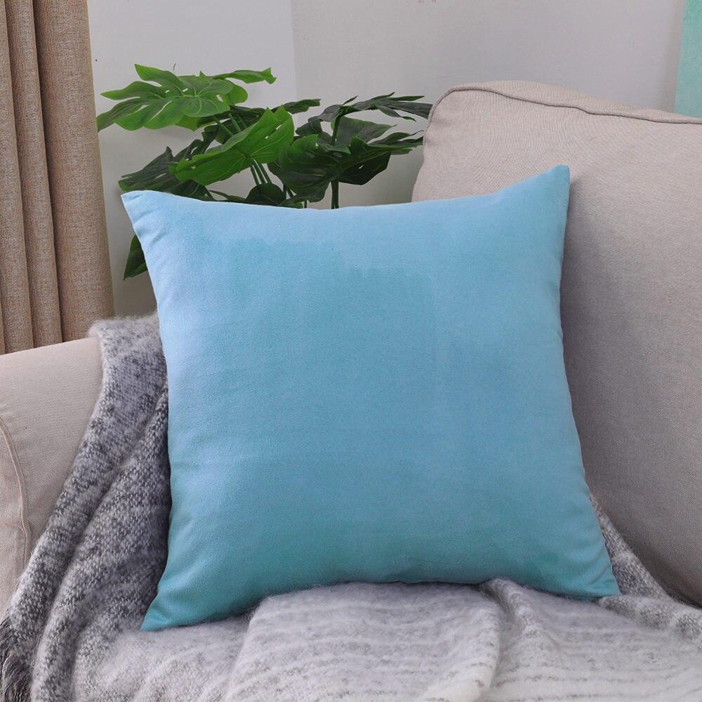 Azzurro cielo - 2 pezzi - Fodere elasticizzate per cuscino 45X45cm