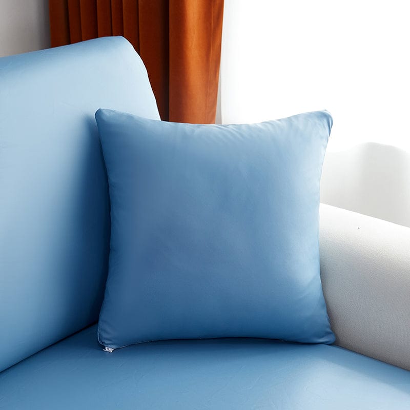 Azzurro cielo - 1 pezzo - Fodere di Cuscino in Similpelle Impermeabile 40x40cm