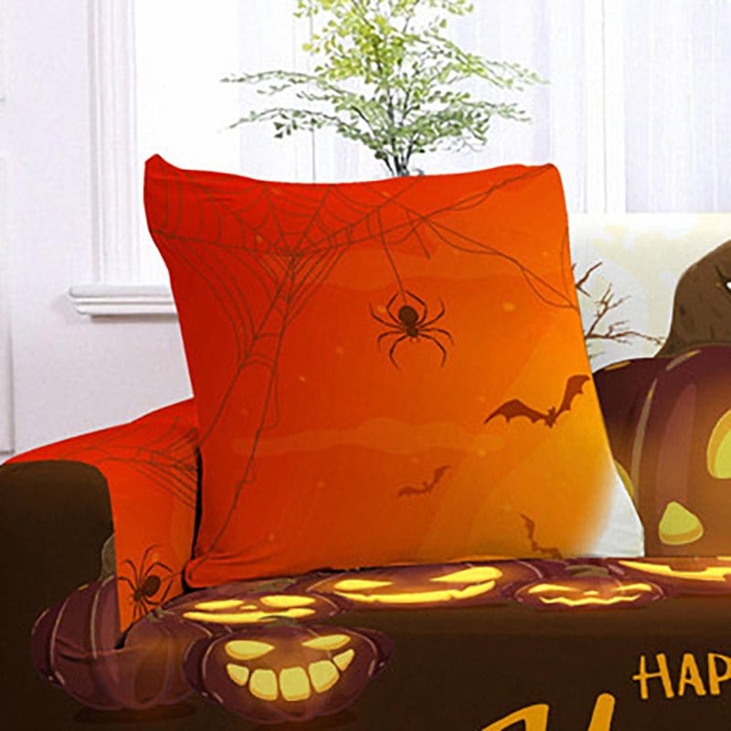 Happy Halloween - 2 pezzi - Fodere elasticizzate per cuscino 45X45cm