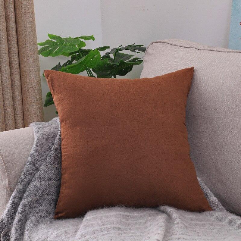 Marrone - 2 pezzi - Fodere elasticizzate per cuscino 45X45cm