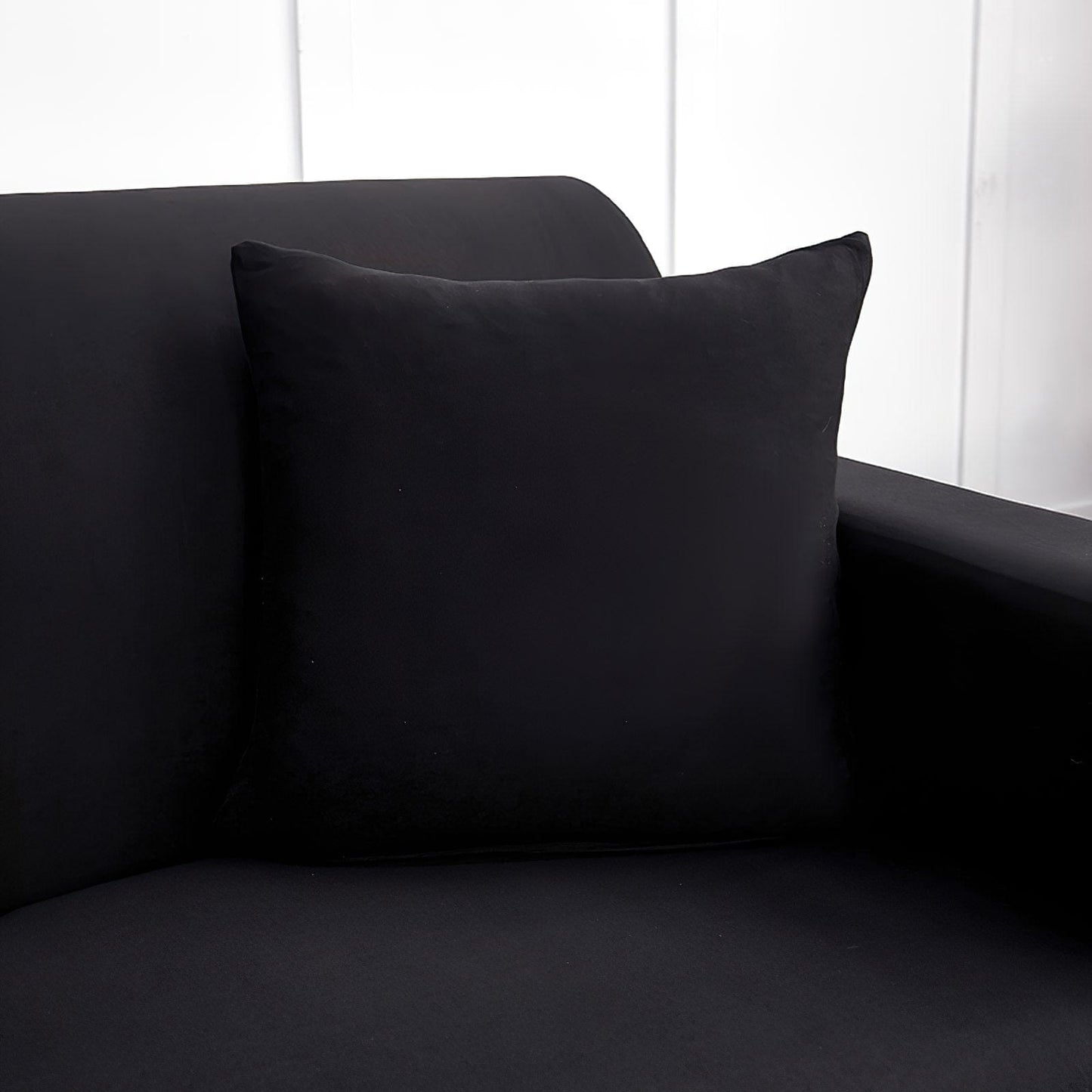 Nero - 2 pezzi - Fodere elasticizzate per cuscino 45X45cm