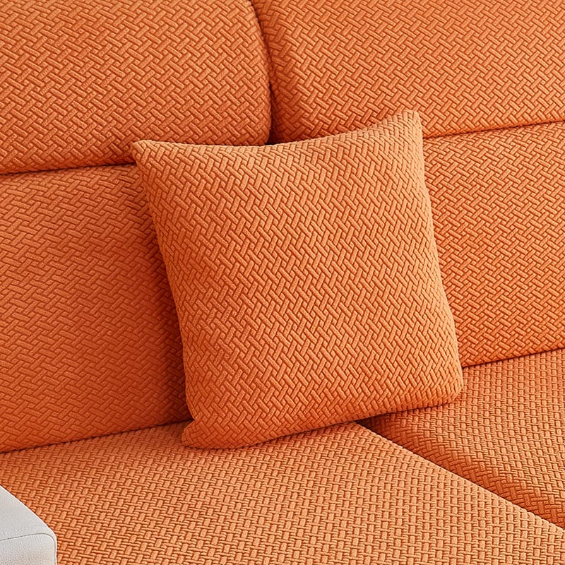 Arancione Motivo Laine - 1 pezzo - Fodere di Cuscino 45x45cm
