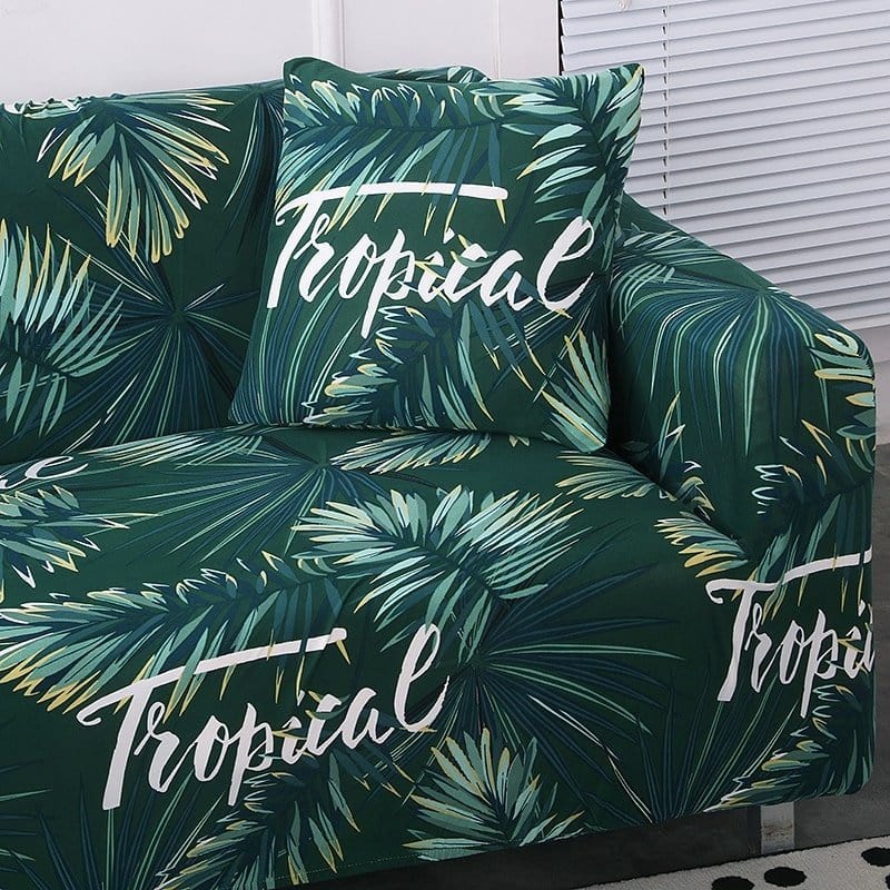 Verde Tropical - 2 pezzi - Fodere Elasticizzate di Cuscino 45 CM X 45 CM