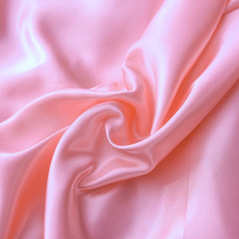Rosa type satin - Drap Fodera / Copripiumino / 2 taies d'oreiller