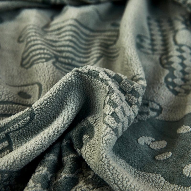 Verde - Fodera in pile per cuscini di divano - Motivo Bear