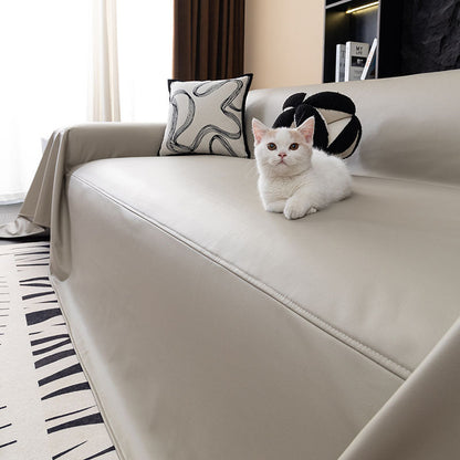 Telo Copridivano in Similpelle Impermeabile Beige