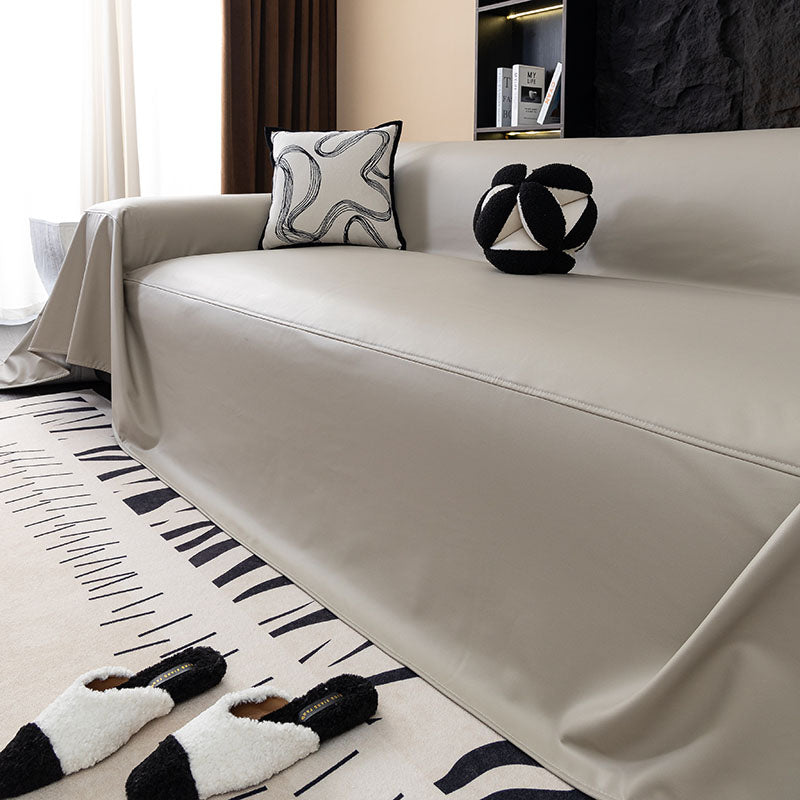 Telo Copridivano in Similpelle Impermeabile Beige