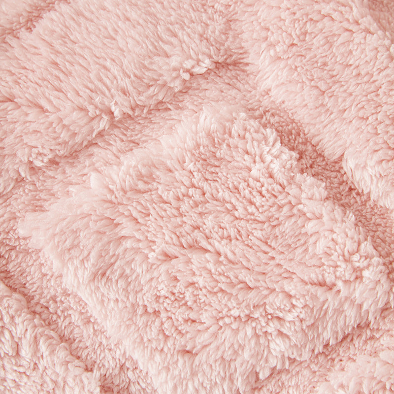 Telo Copridivano Pile Diamant Rosa