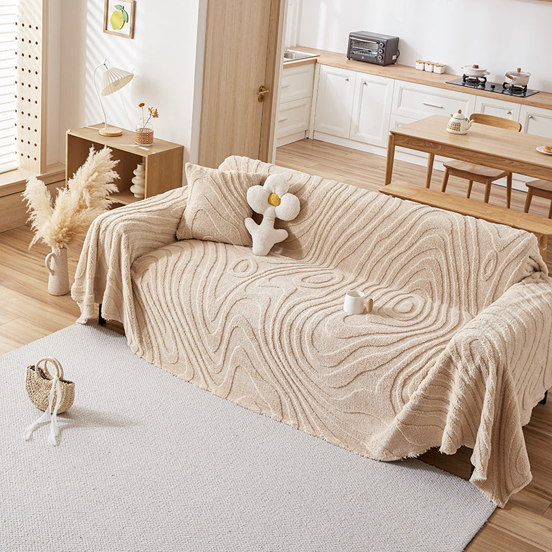 Telo Copridivano Pile Ondulations Marrone