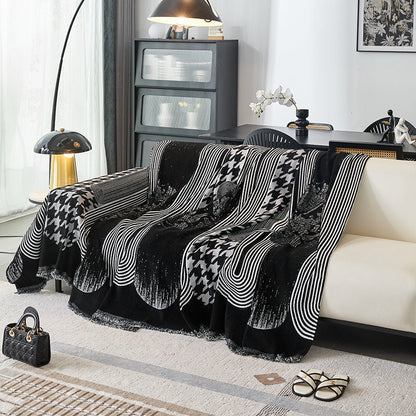 Telo Copridivano Intrecciato Couture Urbain Nero