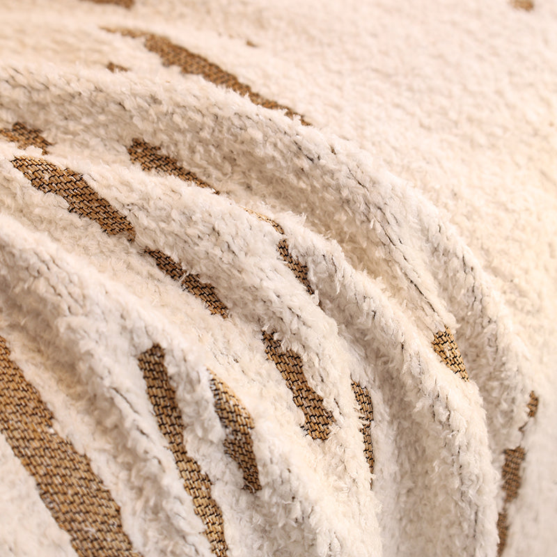 Telo Copridivano Intrecciato Écorce Sable