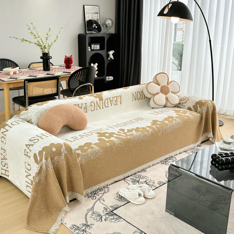 Telo Copridivano Intrecciato Fashion Marrone