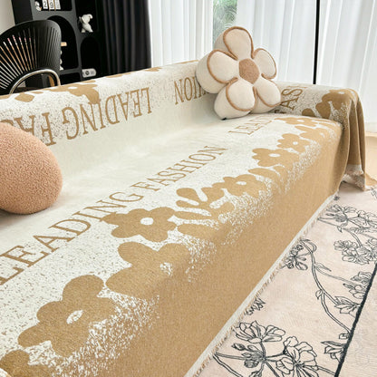 Telo Copridivano Intrecciato Fashion Marrone