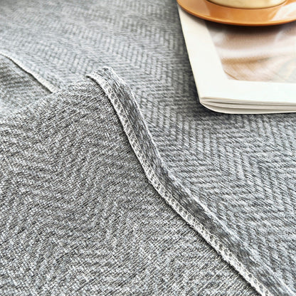 Telo Copridivano Intrecciato Spina di pesce Grigio