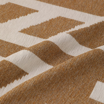 Telo Copridivano Intrecciato Tribal Camel