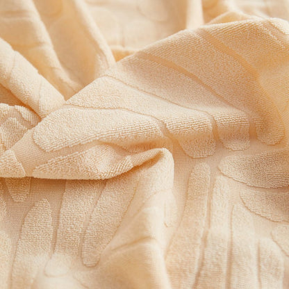Beige - Fodera in pile per cuscini di divano - Motivo Palma