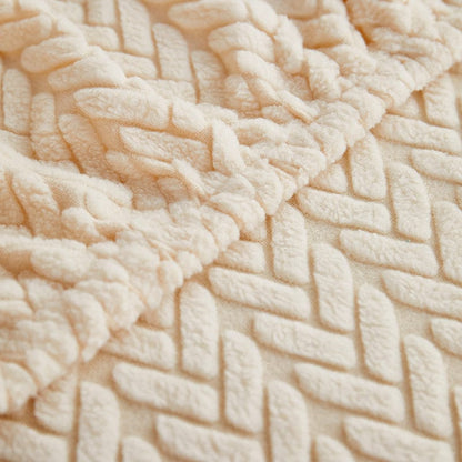 Bianco panna - Fodera in pile per cuscini di divano - Motivo Wool