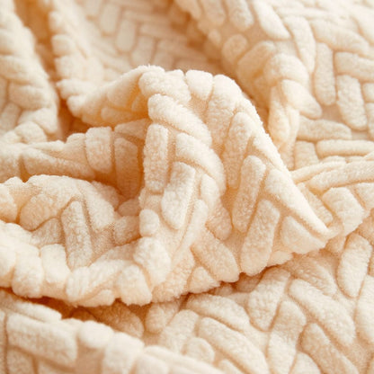 Bianco panna - Fodera in pile per cuscini di divano - Motivo Wool