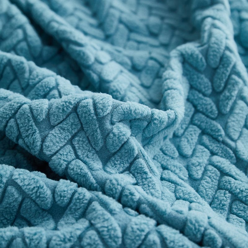 Azzurro cielo - Fodera in pile per cuscini di divano - Motivo Wool
