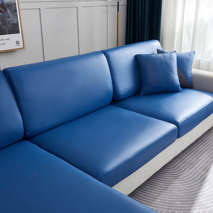 Blu - Fodera in Similpelle Impermeabile per Cuscini di Divano