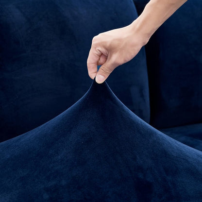 Blu - Fodera in Velluto per Cuscino di Divano
