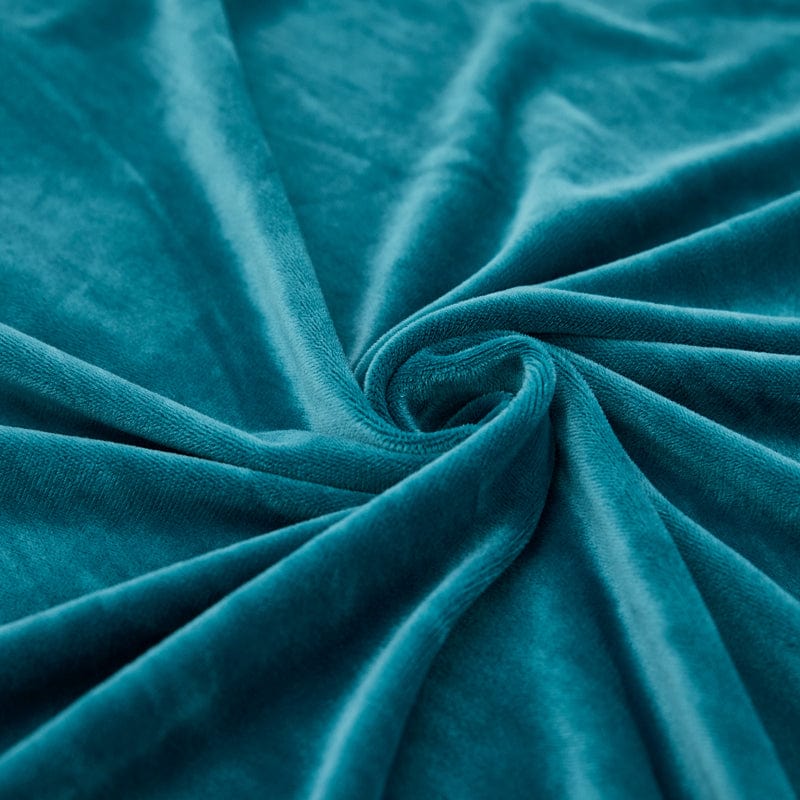Blu turquoise - Fodera in Velluto per Cuscino di Divano