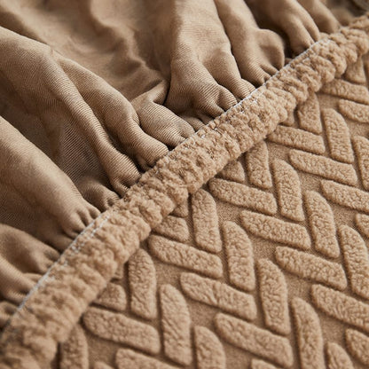 Café - Fodera in pile per cuscini di divano - Motivo Wool