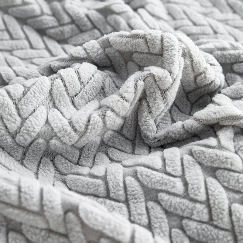 Grigio chiaro - Fodera in pile per cuscini di divano - Motivo Wool