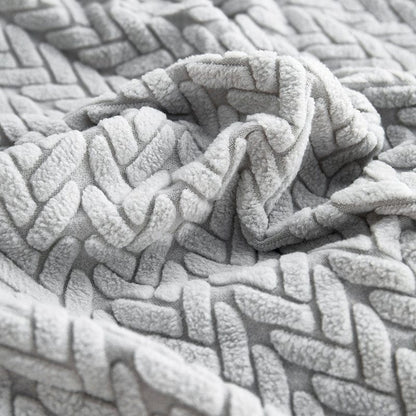 Grigio chiaro - Fodera in pile per cuscini di divano - Motivo Wool