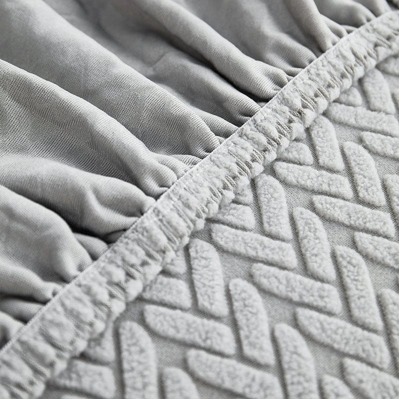 Grigio chiaro - Fodera in pile per cuscini di divano - Motivo Wool
