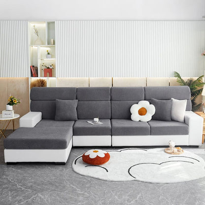 Grigio - Fodera in pile per cuscini di divano - Motivo Laine