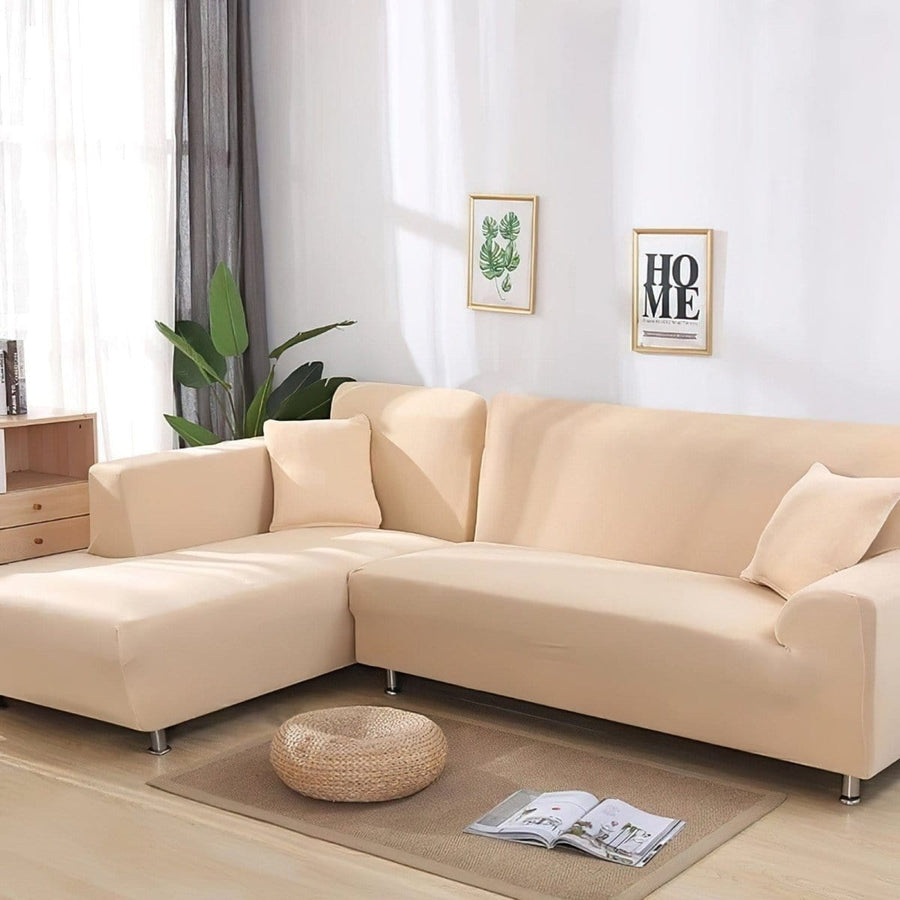 Beige - Fodera per divano elasticizzata
