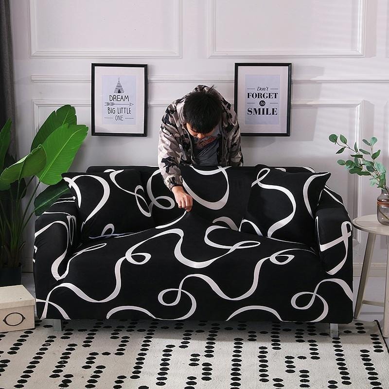 Nero Wave - Fodere Elasticizzate per Poltrona e Divano
