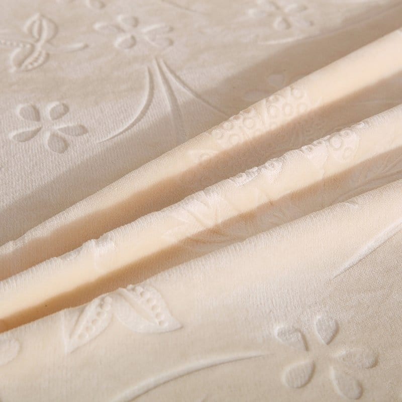 Bianco panna - Fodere in Velluto gaufré Elasticizzate di Poltrona e Divano
