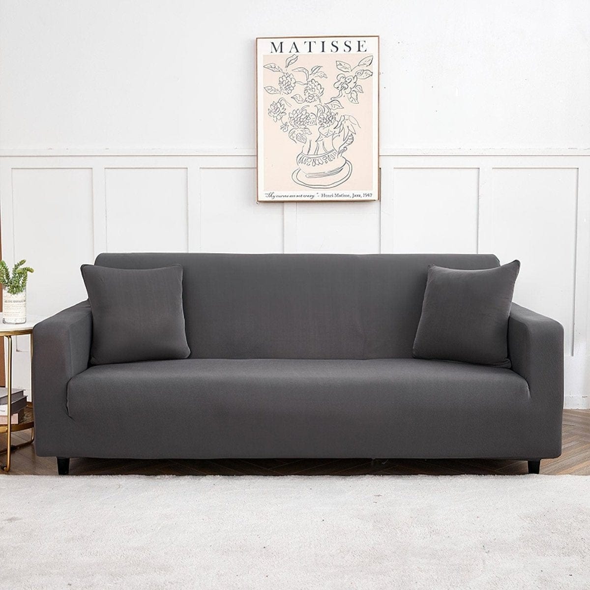 Grigio anthracite - Fodera per divano elasticizzata