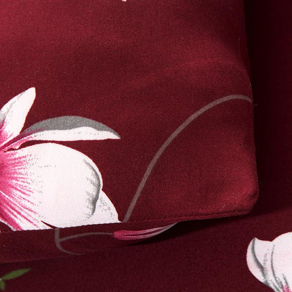 Bordeaux Flower - Fodera per divano elasticizzata