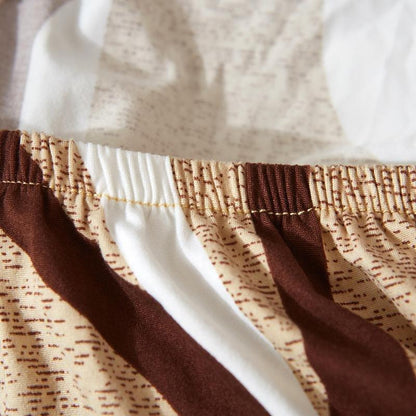 Beige Wave - Fodera per divano elasticizzata