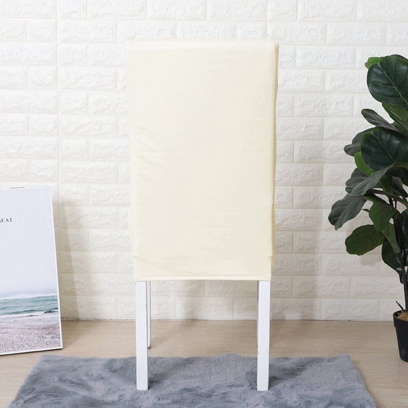 Bianco panna - Fodera Elasticizzata di Sedia in Similpelle Impermeabile