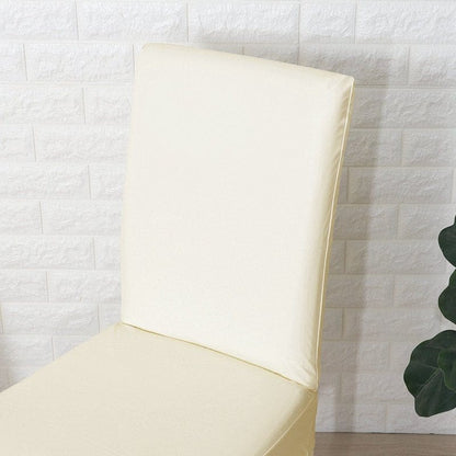 Bianco panna - Fodera Elasticizzata di Sedia in Similpelle Impermeabile