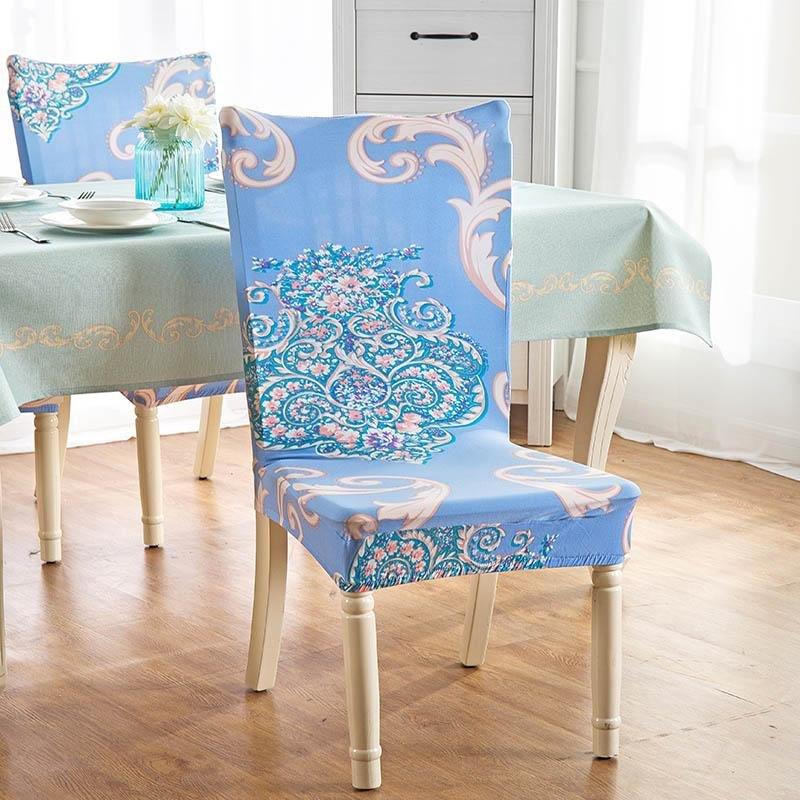 Flower Blue - Fodera di Sedia Elasticizzata