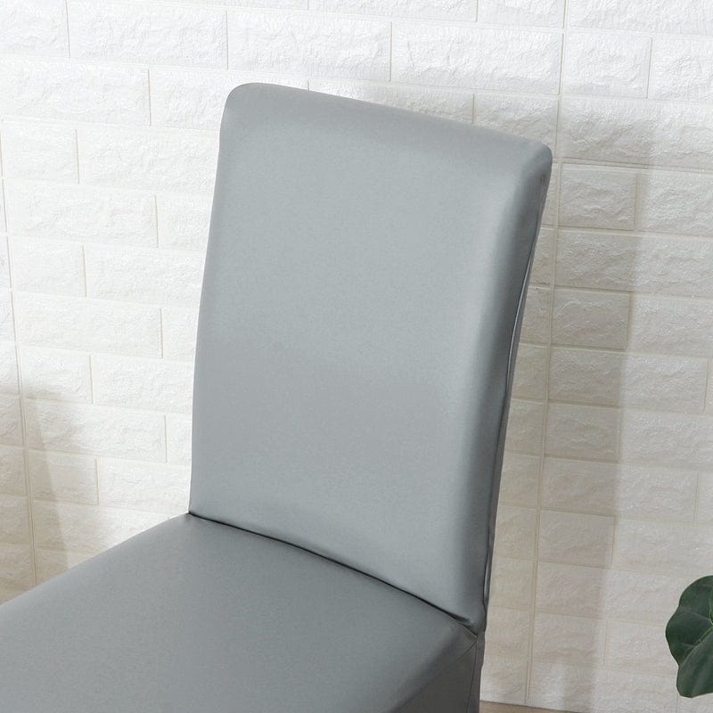 Grigio - Fodera Elasticizzata di Sedia in Similpelle Impermeabile