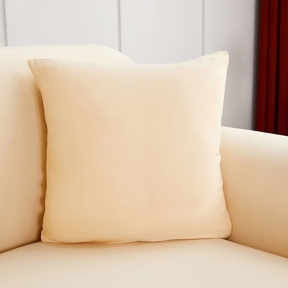Beige - 2 pezzi - Fodere elasticizzate per cuscino 45X45cm