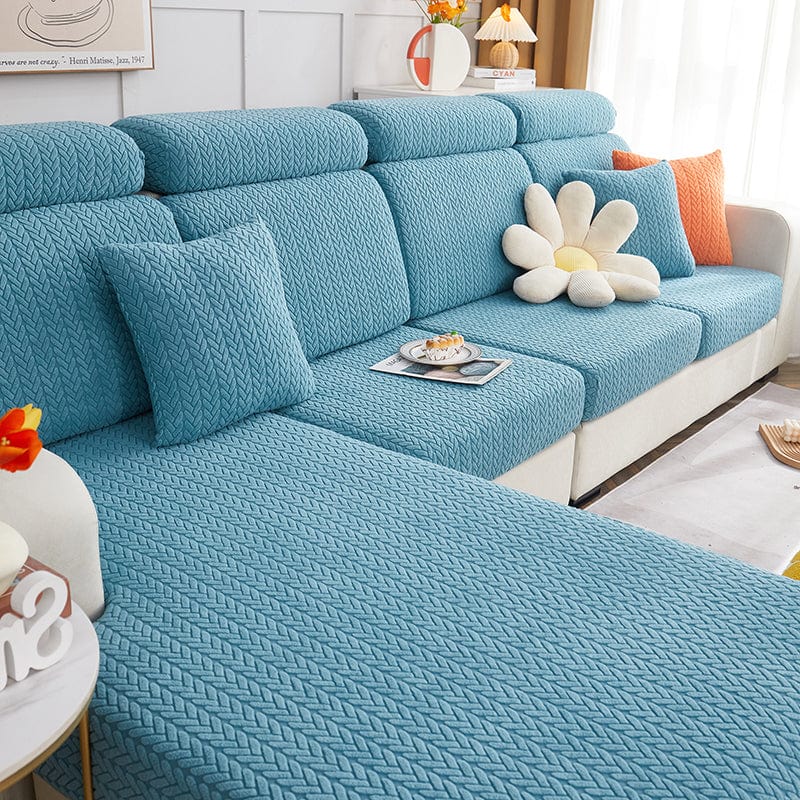Azzurro cielo Motivo Wool - 1 pezzo - Fodere di Cuscino 45x45cm