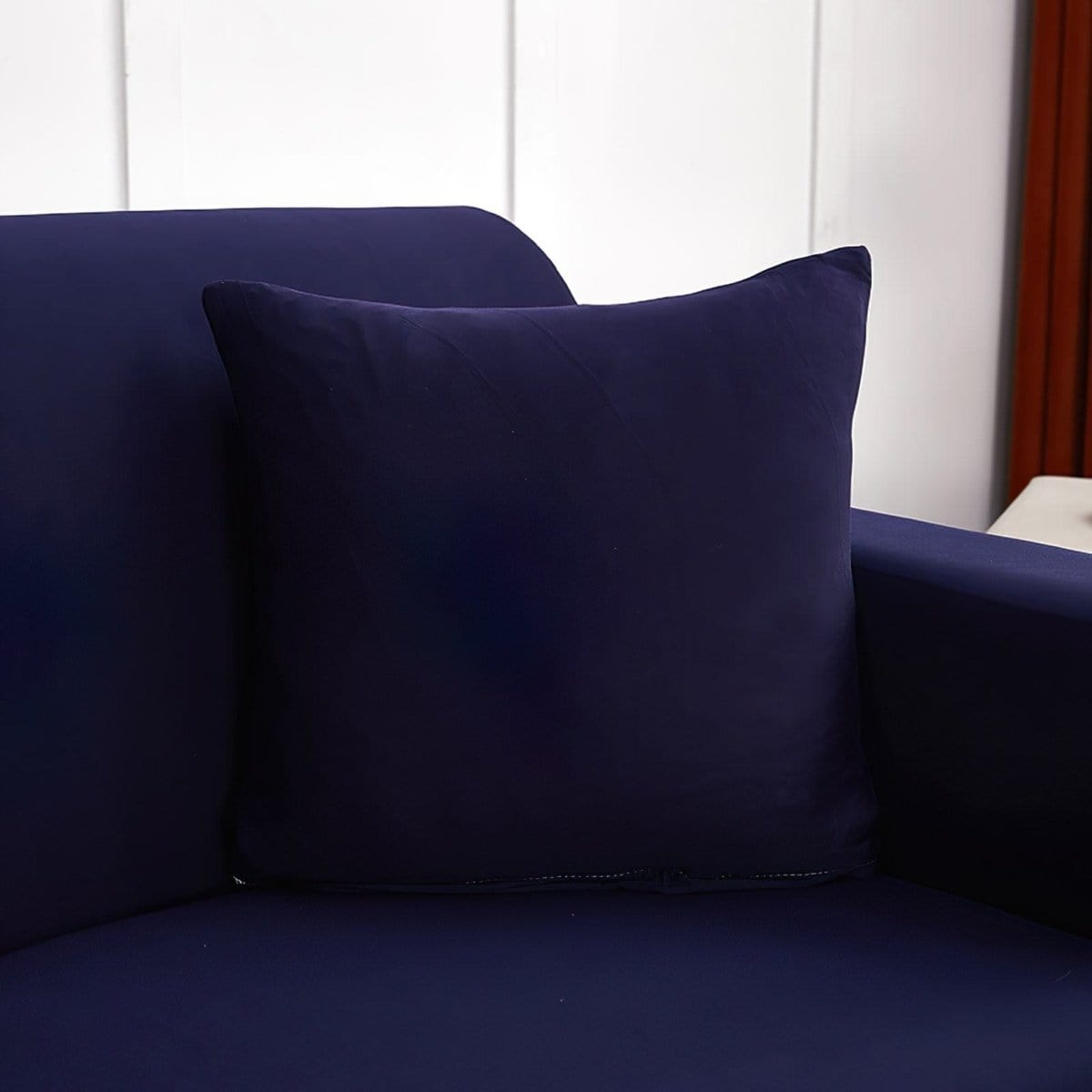 Blu marine - 2 pezzi - Fodere elasticizzate per cuscino 45X45cm