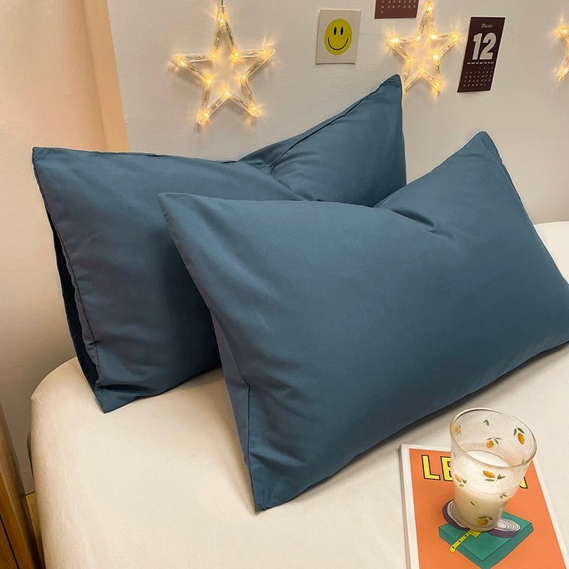 Blu turquin - 2 pezzi - Fodere di Cuscino 48x72cm