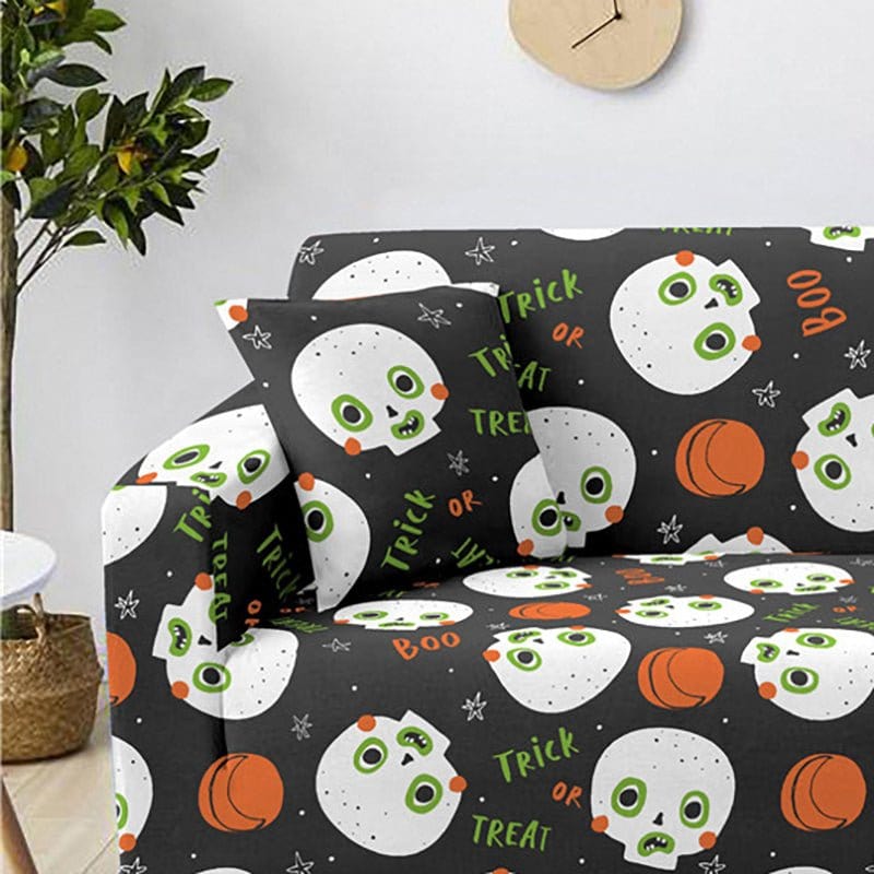 Boo Halloween - 2 pezzi - Fodere elasticizzate per cuscino 45X45cm