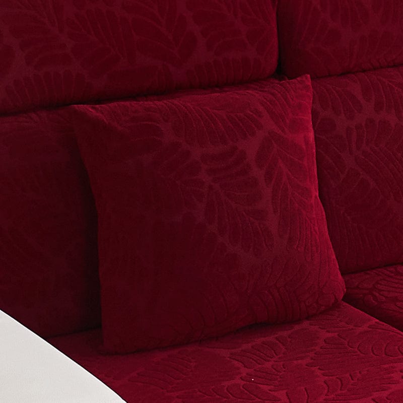 Bordeaux Motivo Palma - 1 pezzo - Fodere di Cuscino 45x45cm